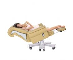 YUYAXAF Stabil Bürostuhl Mit Klappbarer Kopfstütze Ausziehbarer Fußablage Extra Großer Orthopädischer Chefsessel Ergonomischer Gaming Stuhl Gemütlich, Yellow