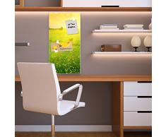 banjado - Design Magnetwand Memoboard 37x78cm Pinnwand Magnettafel mit Motiv Guten Morgen