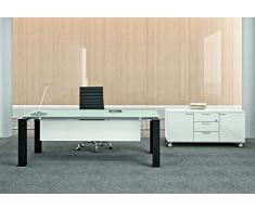 Glasschreibtisch JET EVO, Chefschreibtisch, Design Arbeitszimmer, Chefzimmer, exklusive Büromöbel