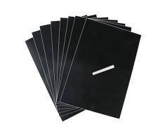 LUOEM Tafel-Aufkleber Wand Tafelfolie Selbstklebende Kreidetafel Wandtattoo Tafel 8 Stück mit 1 Kreide