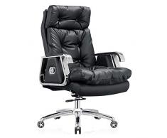 YGB Bürostuhl,Orthopädischer Chefsessel Ergonomischer Schreibtischstuhl Höhenverstellbarer Bürostuhl(Schwarz)