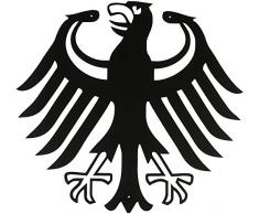 BOYZ need TOYZ Wanddeko Magnetpinnwand Typ Bundesadler von Deutschland Wandtattoo schwarz aus Blech inkl. Befestigungsmaterial auch für den Außenbereich