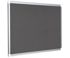 Bi-Office Filztafel New Generation, Pinnwand mit Aluminiumrahmen, 60 x 45 cm, Grau