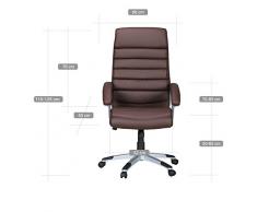 AMSTYLE Bürostuhl VALENCIA Bezug Kunstleder Braun Schreibtischstuhl Design X-XL 120 kg Chefsessel Wippfunktion ergonomisch Polster Drehstuhl hohe Rücken-Lehne höhenverstellbar mit Armlehnen Hochlehner