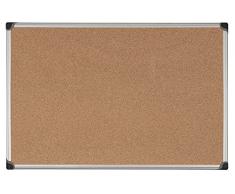 Bi-Office Korktafel Maya W, Mit Aluminiumrahmen, Hochwertige Naturkorkoberfläche, Pinnwand, 120 x 90 cm