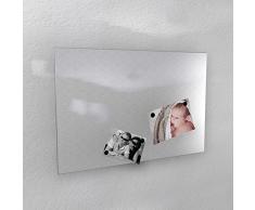 Magnetwand - Silber alu alufarben Aluminium glänzend * RAL 9006 * Hochglanz - 4 Verschiedene Größen - 40 x 60 cm ; 50 x 80 cm ; 60 x 90 cm ; 50 x 110 cm - (50 x 110 cm)