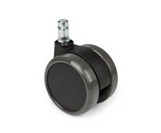 hjh OFFICE 5X Hartbodenrollen 11mm / 65mm Büro-Stuhl-Rollen für Hartböden (5er Pack)