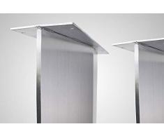 KTC Tec Edelstahlwange Raute Edelstahl - Tischgestell Esstisch Schreibtisch Wangen massiv Tischkufen Stahlwangen Industrie (1 Paar)