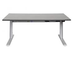 Ergonomischer Schreibtisch elektrisch höhenverstellbar | höhenverstellbarer Bürotisch Workstation Arbeitstisch Bürotisch Büromöbel (160 x 80 cm, Lichtgrau)