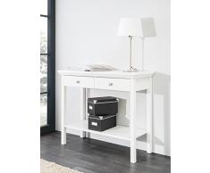 Eternity-Möbel Konsole Kommode Sekretär Natura in Weiß 90 x 75 x 35 cm Landhausstil