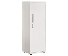 Möbelpartner Aktenschrank RIGA| Anschlag rechts | HxBxT 1110 x 400 x 340| lichtgrau | Aktenregal Schrank Regal Büroschrank Schiebetürenschrank