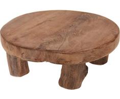 Teak-Tisch mini Teakholz Holz-Tischchen Blumenständer Etagere Pflanzenhocker 20 x 7 cm