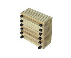 Gartenwelt Riegelsberger Rollweg für den Weg im Garten Gartentritte Holz-Tritte Holz-Fliesen Gartenweg Kiefer imprägniert 35x250 cm