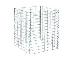 bellissa Gitter-Komposter, verzinkt - 99060 - Kompostbehälter aus Stahlgitter für Garten- und Küchenabfälle - 60 x 60 x 80 cm