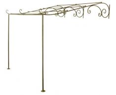 HFG Gartenlaube Terrassenüberdachung Pergola Metall Laube Breite 260 cm