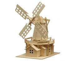 Pebaro Holzbausatz 3D Puzzle Windmühle