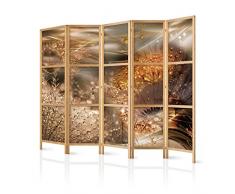 murando - Paravent Pusteblume Abstrakt 135x171 cm - 3-teilig - einseitig - eleganter Sichtschutz - Raumteiler - Trennwand - Raumtrenner - Holz - Design Motiv - Deko - Japan b-A-0360-z-b