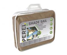 Perel Sonnensegel - dreieck, 500 x 500 x 0,2 cm, braungrau, GSS3500TA