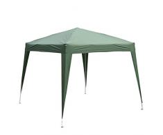 Outsunny Faltpavillon Pavillon Faltzelt Partyzelt inkl. Tragetasche 3x3m Stahl (Grün)