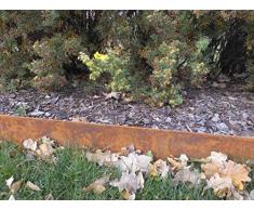 10 Meter- 18 cm hoch Rasenkante Corten Stahl Edelrost Mähkante Metall Beeteinfassung