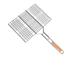 Grill Basket Barbecue Korb 35x24cm Grillkorb Fischgrillkorb Fischbräter Grillbesteck Grill Gemüsekorb Grillrost