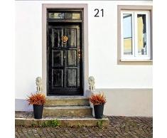 Edelstahl Hausnummer Style Anthrazit RAL7016