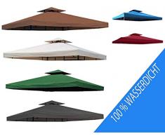 habeig Ersatzdach PVC Beschichtung Pavillondach Wasserdicht Pavillon knapp 3x3m NEU (Dunkelblau)