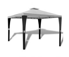 honglianghongshang Poly-Rattan-Gartenpavillon mit cremeweißem Dach 3 x 3 m Heim & Garten Rasen & Garten Garten & Balkon Gartenhäuschen & Gartenbauten Pavillons & Partyzelte