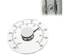 wisedwell Analoges Außenthermometer, Gartenthermometer, Haushalt Bleifrei Selbstklebend Fenster Transparent Wasserdicht Batterieloses