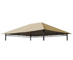 QUICK STAR Ersatzdach 3x4m Stil Pavillon Sand Ersatzplane Ersatzbezug
