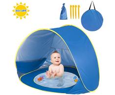 Shayson Pop Up Strandmuschel, Automatisches Strandzelt mit UV-Schutz 50+ für 1-2 Kinder, auch als Sonnenzelt oder EIN Sonnenschirm