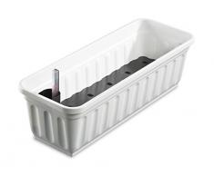 Alpfa Blumenkasten 80 cm weiß mit Wasserspeicher Made IN Germany