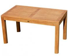 ASS ECHT Teak Bigfuss Design Gartentisch 80x80 140x80 180x90 Auszietisch 130-180x80 cm mit dicken Füßen, Größe:140x80 cm