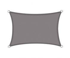 Cool Area Sonnensegel wasserabweisend Rechteck 2 x 3 Meter, Sonnenschutz Polyester für Garten und Balkon, Grau