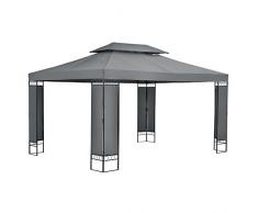 ArtLife Gartenzelt Capri 3 x 4 m in grau – Outdoor Pavillon wasserdicht und faltbar – für Garten-Feste und Feiern – aus stabilem Metall und Polyester