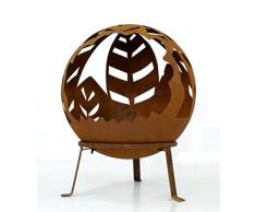 DARO DEKO Metall rost Feuerkugel 50cm x 63cm