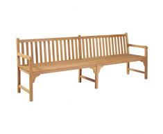 vidaXL Teak Gartenbank 4-Sitzer Bank Holzbank Sitzbank Parkbank Gartenmöbel