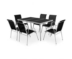 vidaXL Gartengarnitur 7-TLG. Sitzgruppe Gartenmöbel Sitzgarnitur Gartenset