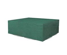 SONGMICS Schutzhülle für Gartenmöbel, 200 x 160 x 70 cm, Abdeckeplane für Tisch und Stühle, Outdoor, wasserdicht, rechteckig, Grün GFC91L