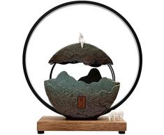 Bürodekoration Zimmerbrunnen Tischbrunnen Zimmerbrunnen Anzeigen Große Wasser-Brunnen Dekoration Hauptportal Zen-Licht mit Licht glänzende neue chinesische Feng Shui Dekoration Indoor-Wasser-Brunnen L