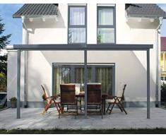 Gutta Terrassendachsystem Terrassenüberdachung Terrasse Überdachung Alu Anthrazit 3x3 4,2x3 5,4x3 m (4,2 x 3 m)