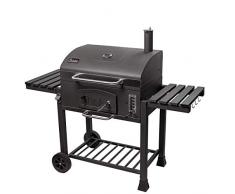 ACTIVA XXL Grill Grillwagen, Schwarz, Holzkohlegrill BBQ Barbeque
