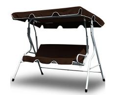 Hollywoodschaukel Braun 180 x 130 x 173 cm - Gartenschaukel Gartenliege