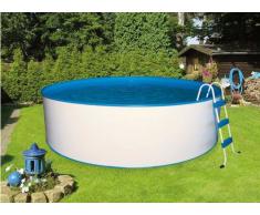 TREND Poolset Stahlwandbecken rund 450 x 120 cm 12V Kartuschenfilter Stahlrohrleiter