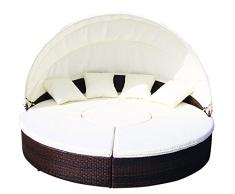 Baidani Designer Lounge-XXL-Sonneninsel Atlantis, braun meliert
