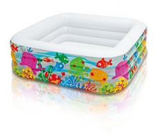 Aquarium Pool ca. 159 x 159 cm Höhe ca. 50 cm Clearview Planschbecken Badespaß Schwimmbad für Kleinkinder Pool Planschbecken Kinderpool Babypool Baby Pool Schwimmingpool Kinderplanschbecken ideal für den Garten , Terrasse ,