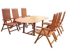 KMH®, Gartensitzgruppe aus wetterfestem FSC-zertifiziertem Eukalyptusholz/Sitzgruppe (#101160)