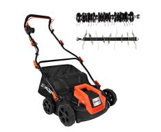 DELTAFOX Elektro Lüfter- Vertikutierer - 1300 W - 32cm Arbeitsbreite - 5-fach höhenverstellbar - 40 l Fangkorb - 32cm Arbeitsbreite - 40 Federn - 18 Messer - bis 400m²