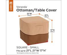 Classic Accessories Veranda Haltbare Möbelabdeckung für quadratische Garten-Essgruppe – S