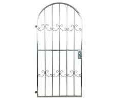 Gartentor Komplett-Set Rosenbogen inkl. Gartentor Metalltor Luna 1060 x 2150 x 300 mm